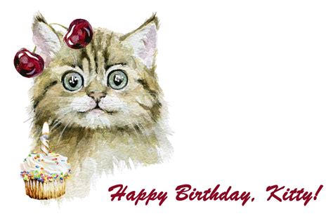 Happy Birthday Kitty Graphics ~ Creative Market