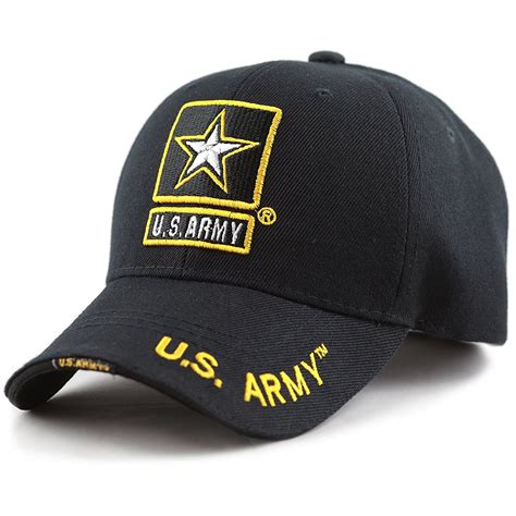 1100 Military Licensed Us Army Logo Cap Black Us Army