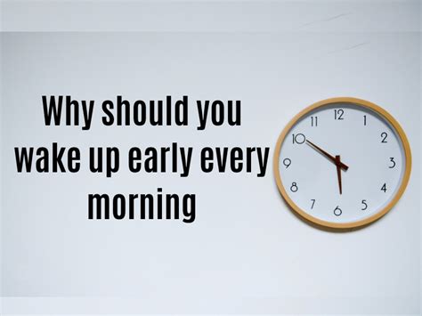 Benefits Of Waking Up Early In The Mornings Educationworld