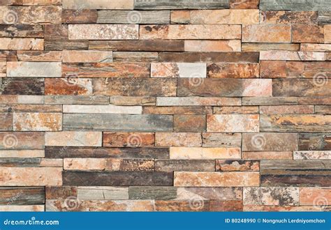 Brown Stone Wall Tiles Texture Stock Photo Image Of Decoration