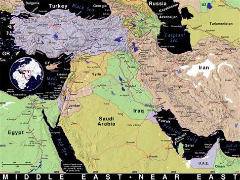 Middle East · Public Domain Maps By Pat The Free Open Source