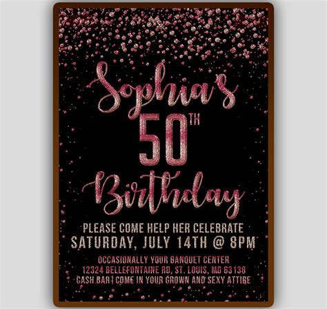 50th Birthday Invitation Template Tworlddesigns Download Now