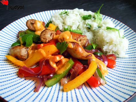 A cup of white rice will take about 17 minutes to cook, but larger amounts may take a few extra minutes. Sautéed bell peppers with cilantro rice - PassionSpoon recipes