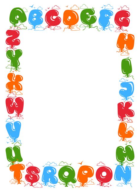 Alphabet Border Clip Art Page Border And Vector Graphics Page Images