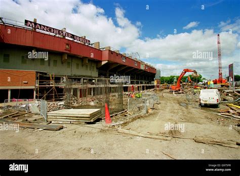 Redevelopment Of The East Stand At Old Trafford Commences Stock Photo