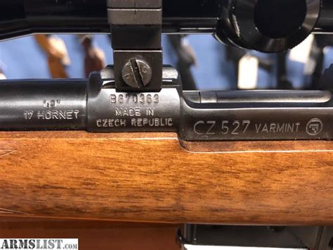 Armslist For Sale Cz 527 Varmint 17 Hornet