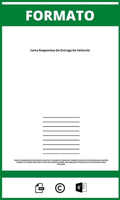Formato Carta Responsiva De Entrega De Vehiculo 2022