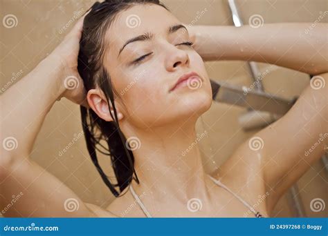 Girl Taking A Shower Royalty Free Stock Photos Image