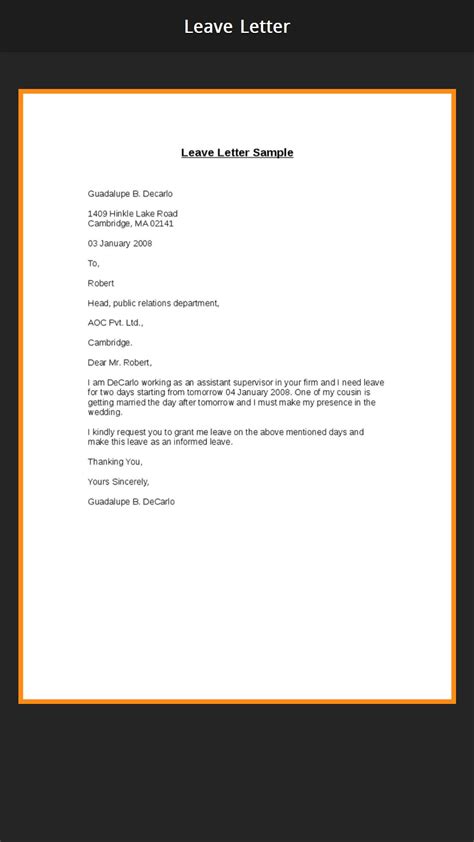 Official Letter Format Letter Writing Sample For Android Apk Download