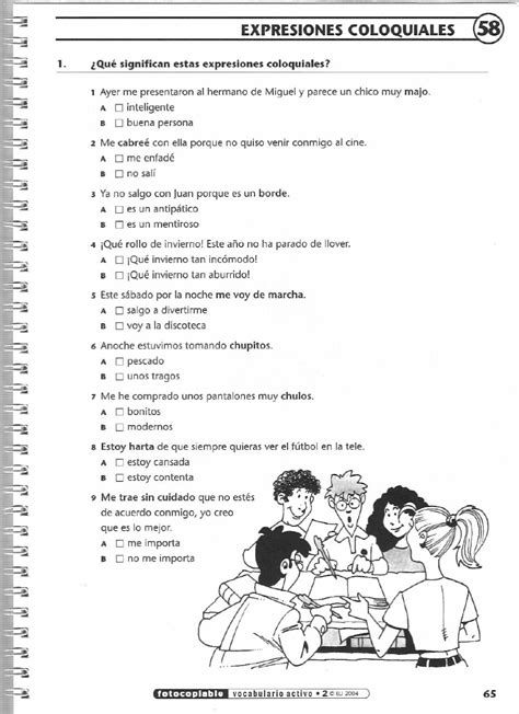 Vocabulario De Español Ejercicios De Español Aprender