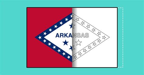 Arkansas Us Flags Dot Design