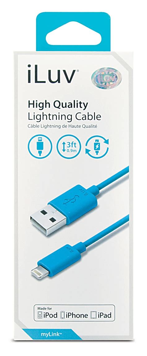 Iluv High Quality Lightning Cable Blue At Mighty Ape Nz