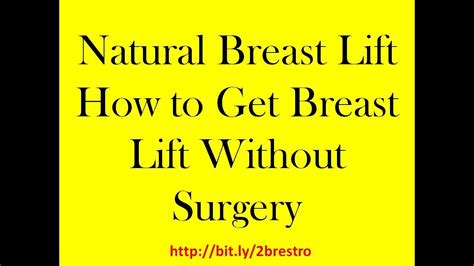 Natural Breast Lift How To Get Breast Lift Without Surgery Youtube