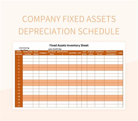 Free Fixed Asset Automatic Depreciation Table Perfect Formula
