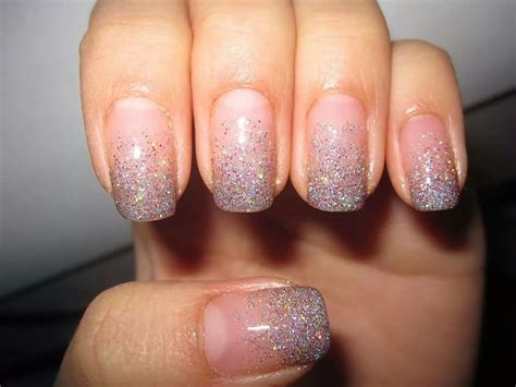 Most Adorable Glitter Ombre Nail Art Design Pictures And Images