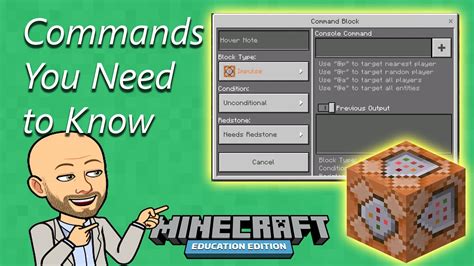 Commands You Need To Know Minecraft Education Edition Youtube