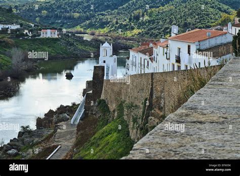 View To The Guadiana River From The Medieval Castle Of Mertola In