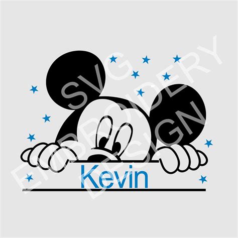 Mickey Mouse Split Monogram Graphics Svg Dxf Eps Png Cdr Ai Etsy