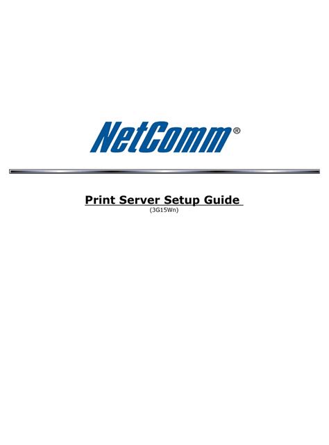 Netcomm 3g15wn Setup Manual Pdf Download Manualslib