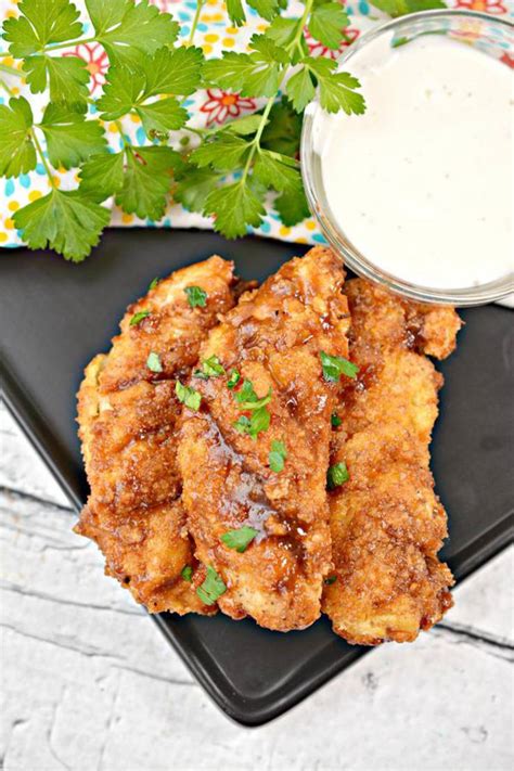 chicken air tenders keto fried fryer strips recipe carb low bbq weight easy watchers dinner sugar brown appetizer diet lunch