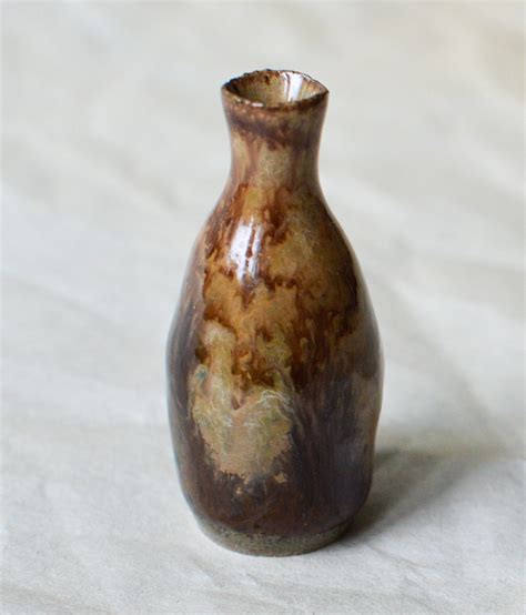 Mini Vase Brown Etsy