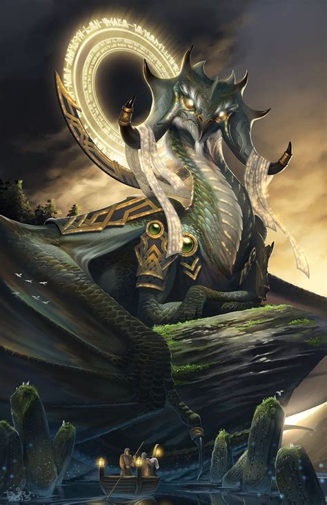 Artstation Mhir The Wise Brian Joseph Valeza Dragon Fantasy Myth