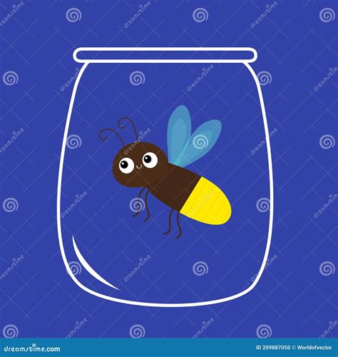 Firefly Jar Beetle Bug Insect Animal Cartoon Kawaii Funny Smiling