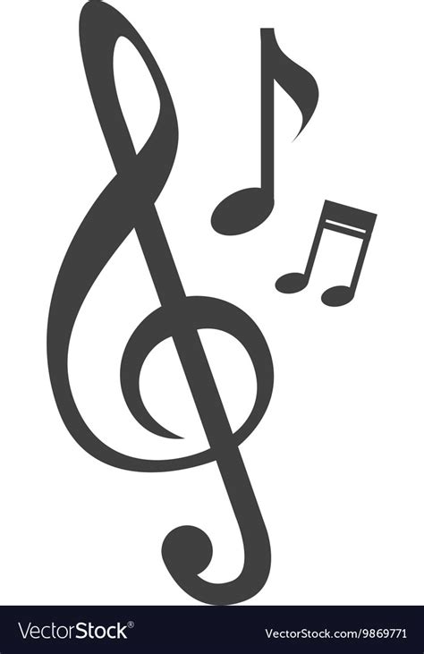 Music Note Melody Royalty Free Vector Image Vectorstock