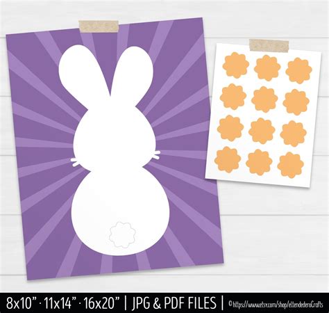 Pin The Tail On The Bunny Easter Games For Kids School Etsy