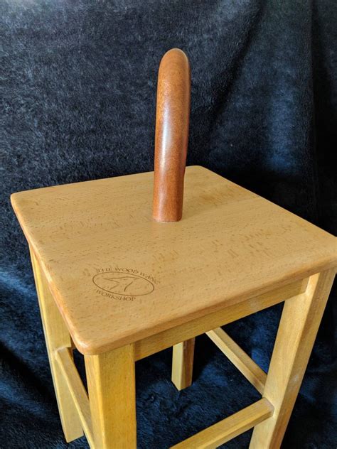 Hand Made Solid Hardwood Stool With Wooden Dildo Attachment Etsy