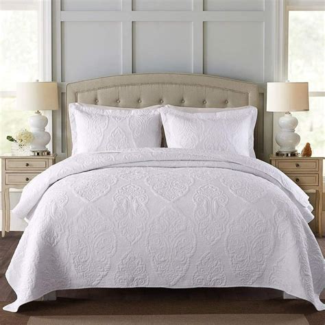 100 High Density Cotton Embroidered Quilt Bedspread Comforter Bedding