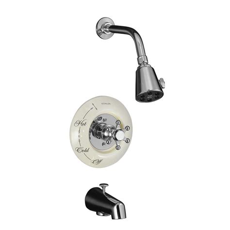 Hi, we need to replace our shower valve, and add a hand held. KOHLER Antique 1-Handle Tub and Shower Faucet Trim Kit in ...