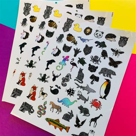 Mini Animal Sticker Sheet (WATERPROOF) (WATERPROOF)