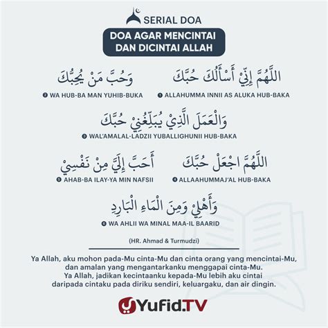 Ensiklopedia Islam – Doa agar Mencintai dan Dicintai Allah