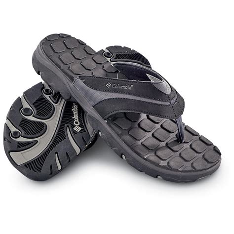Mens Columbia™ Silver Sands Thong Sandals Black 46187 Sandals