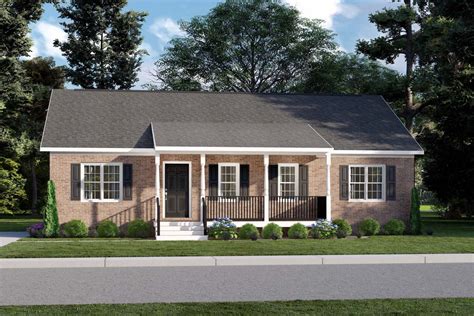 3 Bed Ranch Home Plan With Two Master Bath Layouts 1410 Sq Ft