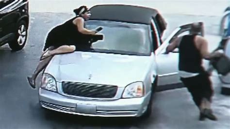 Woman Throws Herself On Car During Robbery Cnn