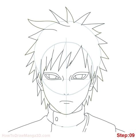 How To Draw Gaara From Naruto Desenho De
