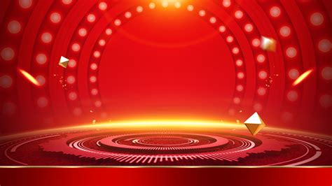 Warm Red Stage Advertising Background Advertising Background Stage