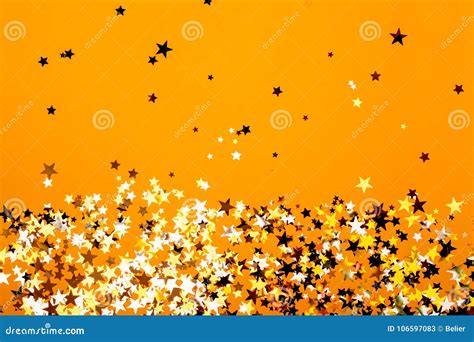 10114 Orange Background Confetti Stock Photos Free And Royalty Free