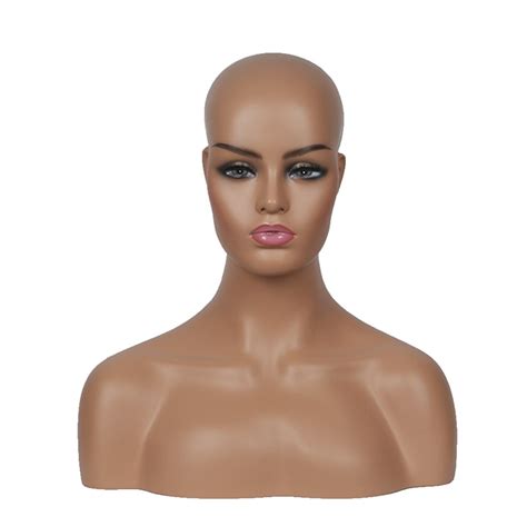 Female Realistic Fiberglass Mannequin Head Bust Sale For Wig Jewelry And Hat Display M 0036