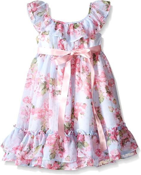 Laura Ashley London Little Girls Floral Ruffle Dress Multi