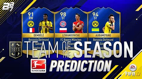 It began on 18 september 2020 and will conclude on 22 may 2021. BUNDESLIGA TEAM OF THE SEASON PREDICTIONS! | FIFA 17 - YouTube