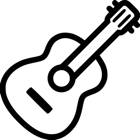 Outline guitar clipart black and white. Guitar Svg Png Icon Free Download (#432071 ...