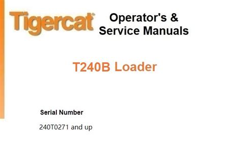 Tigercat T B Track Loader Service Repair Manual