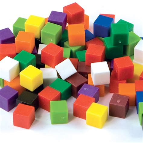 Coloured Plastic Maths Cubes Pack Ims Ltd