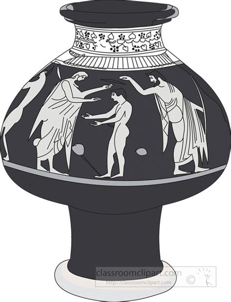 Decorative Vase Ancient Greeks Classroom Clip Art