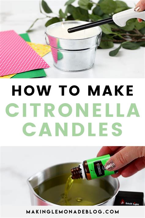 How To Make Homemade Citronella Candles Making Lemonade