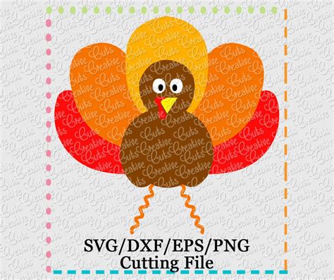 Exclusive Turkey Cutting File Thanksgiving Cut File Turkey Etsy