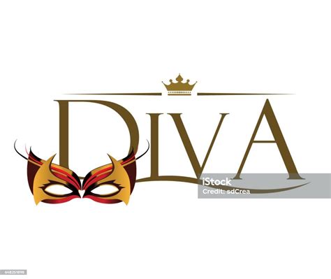 Ilustración De Letra De Diva Con Gafas De Masquerade Y Más Vectores